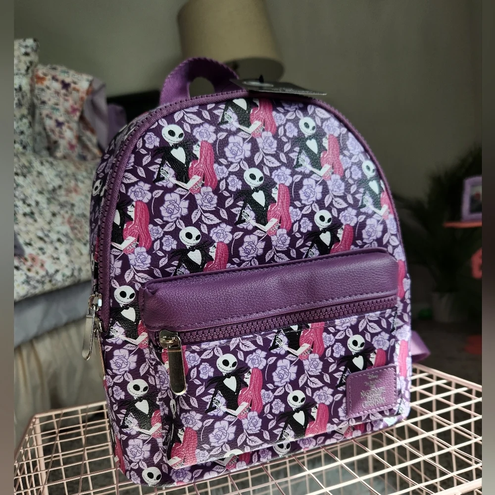 Disney Purple and Pink Nightmare Before Christmas Backpack